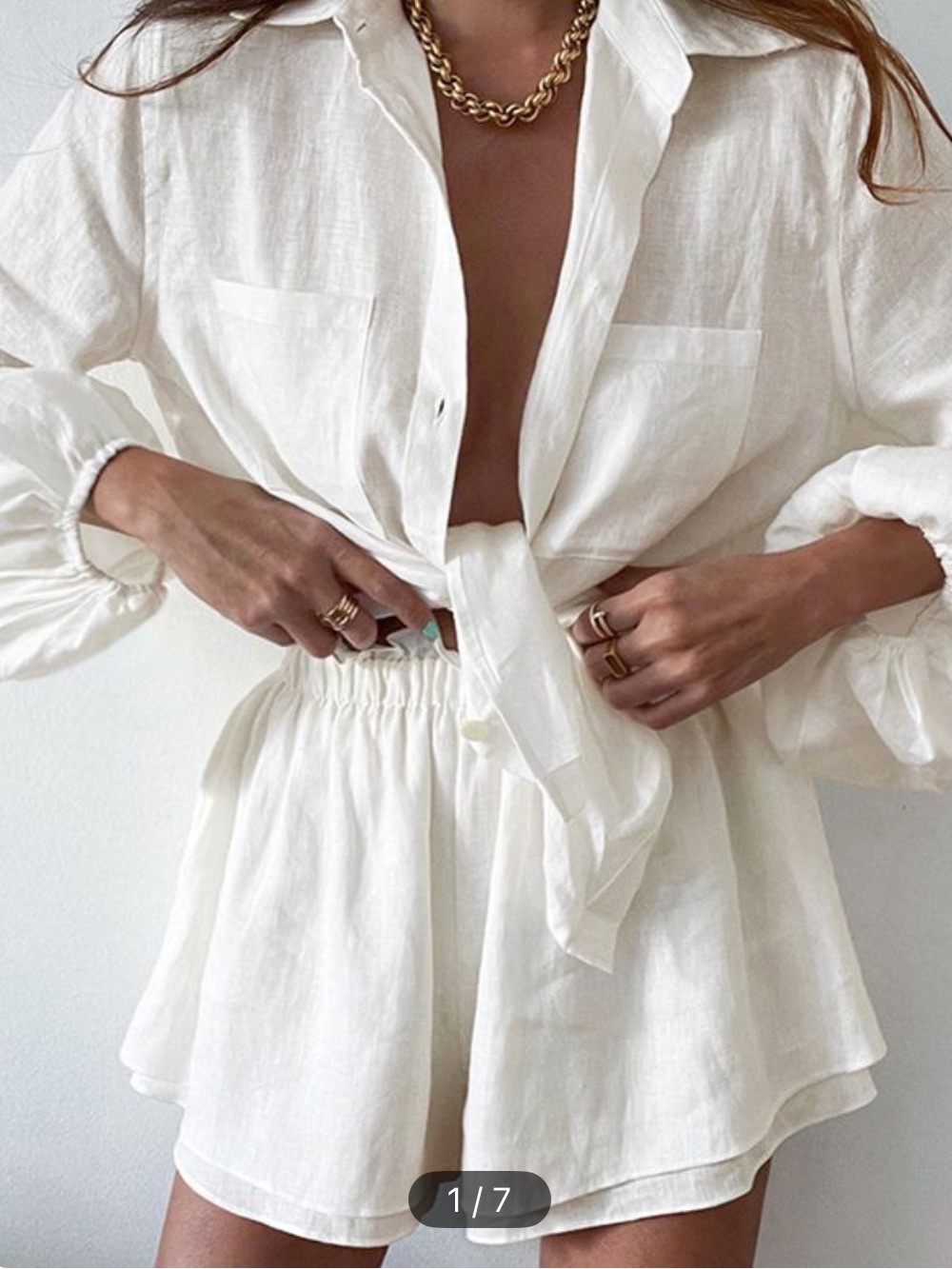 Commense two piece double lined top and short set